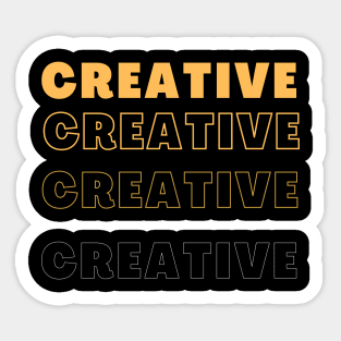 Creative typography design Sticker